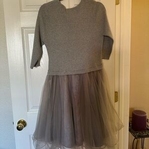 Esley Gray Sweater & tulle dress